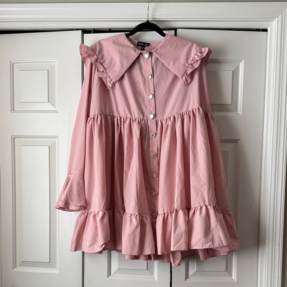 Sister Jane Pink Mini Ruffled Dress